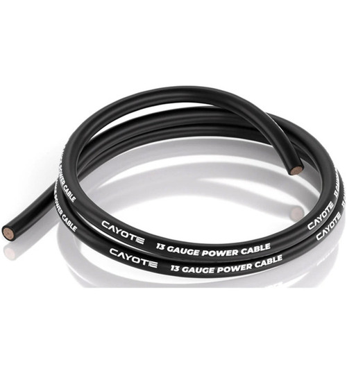 Cayote Thin-Wall Silicone Wire (Black) (1 Meter) (13awg) CYECW04