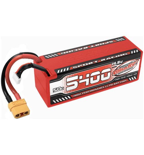 Corally 5400mah 14.8v 4s 50c Hardcase Sport Racing Lipo Battery COR49429
