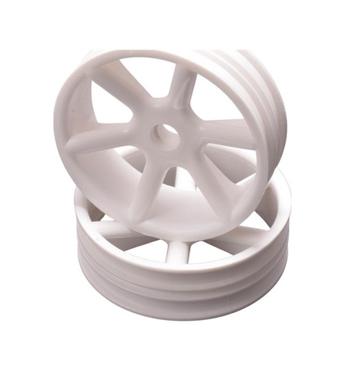 Core RC JC 6 Spoke 2.2 2WD Front White Wheel Cougar 2K pr CR893
