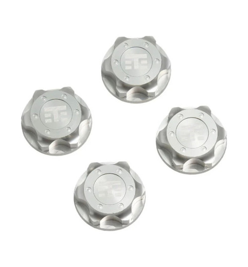 Tekno RC Wheel Nuts (T Logo 17mm serrated CLEAR ano M12x1.0 4 pieces) TKR5116BX