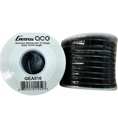 Gens Ace silicone wire 10 Gauge black 18.04ft Length GEA010