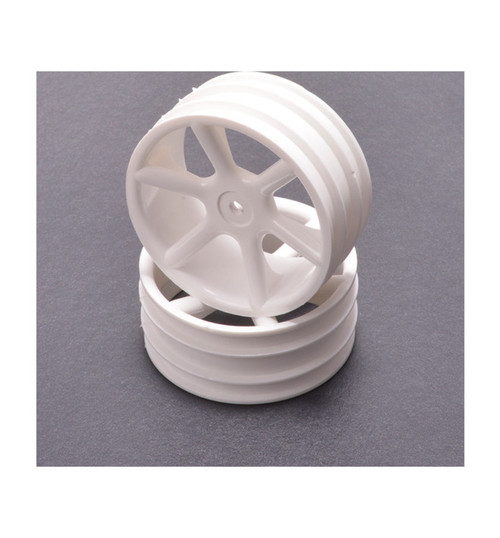 Schumacher Racing -JC 6 Spoke 2.2 4wd Front White Wheel CATSCHCR890