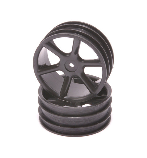 Schumacher Racing JC 6 Spoke 2.2 4wd Front Black Wheel CAT SCHCR891