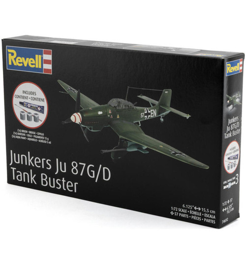 Revell 1/72 Junkers Ju 87 G/D Tank Buster Plastic Model Kit RMX74692
