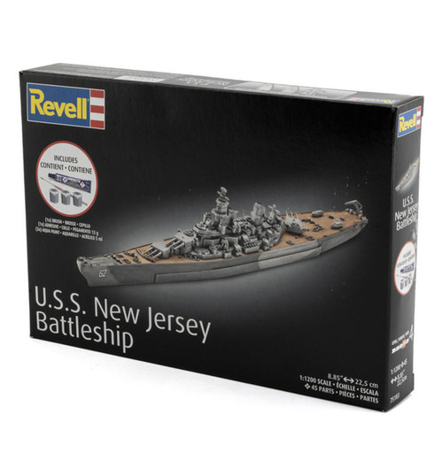 Revell 1/1200 Uss New Jersey Battleship Plastic Model Kit RMX75183
