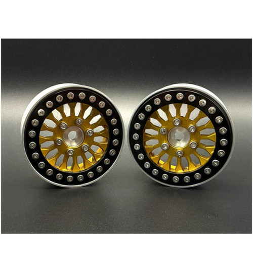 Reefs RC 1.9 Shield Aluminum Rock Crawler Beadlock Wheels W/Reef Hub SEHREEFS240