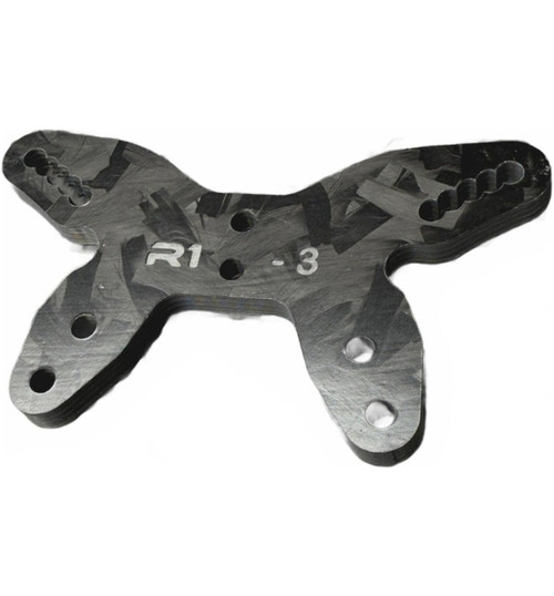 R1Wurks (LD3 Series) Front Carbon Fiber Shock Tower -3mm Mat-R1W900182-F