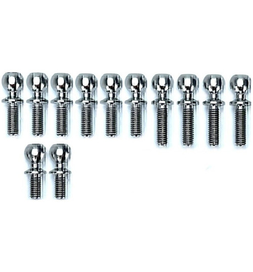 R1Wurks (B7 Series) Turnbuckle Ball Stud Set Silver Tit 12 R1W900091-1