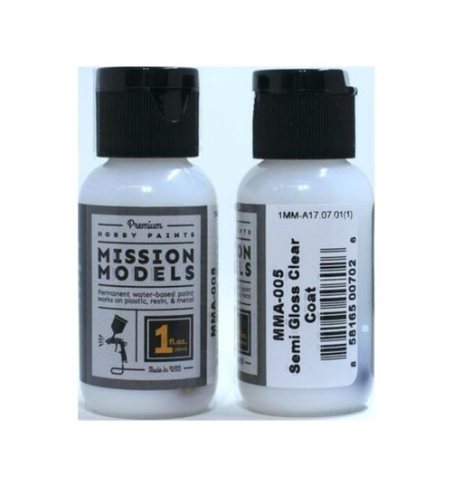Mission Models Acrylic Model Paint 1 Oz Bottle Semi Gloss Clear MIOMMA-005