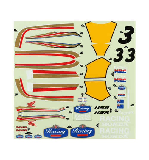 Kyosho Hang On Racer Decals Sheet (1991 Honda Nsr500) KYOGPD102B