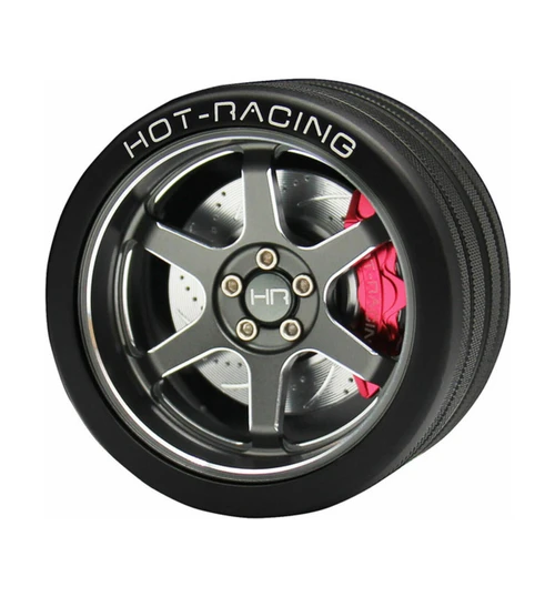 Hot Racing Gunmetal TE37 6061 Steering Wheel NB4 SW49TS14
