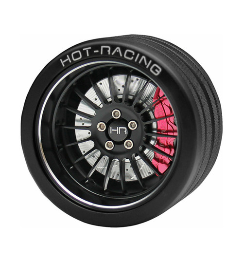 Hot Racing Black 18 Spoke 6061 Steering Wheel NB4 SW49ET01