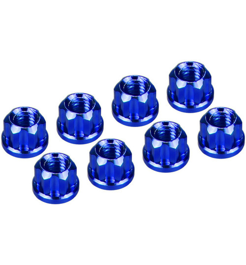 Hot Racing Axial SCX30 Blue Aluminum M2 Flange Wheel Nuts SXTY23N06