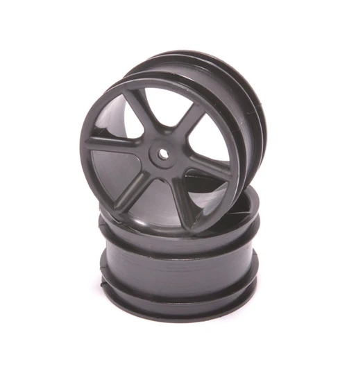 Schumacher Racing JC 6 Spoke 2.2 Rear Black Wheel CAT/Cougar SCHCR888