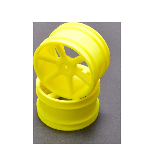 Schumacher Racing JC 6 Spoke 2.2 Rear Yellow Wheel CAT/Cougar SCHCR889