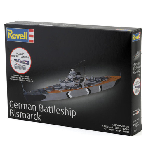 Revell 1/1200 German Battleship Bismarck Plastic Model Kit RMX75802
