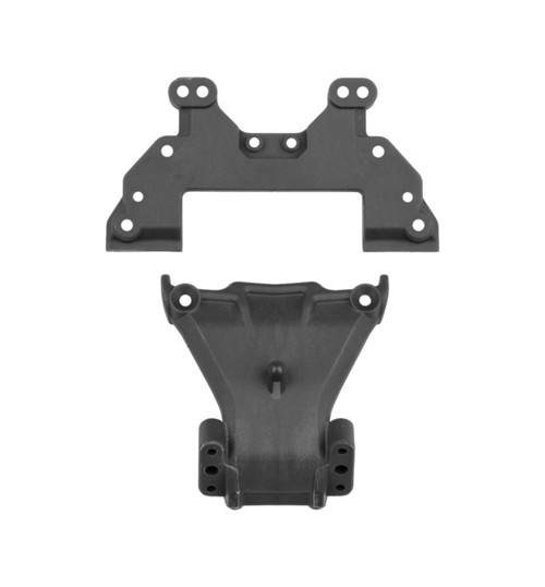 Associated RB10 Retro Top Plate And Chassis Brace Gray ASC91247