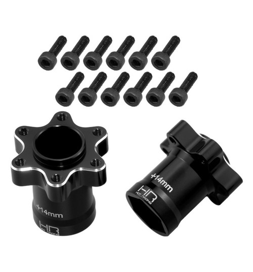 Hot Racing T6 Wheel Adaptor - 14mm Offset Tribute JCR10A25