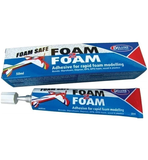 Deluxe Materials Foam 2 Foam Foam Safe Glue 50ml: EPO EPS Wood DLMAD34