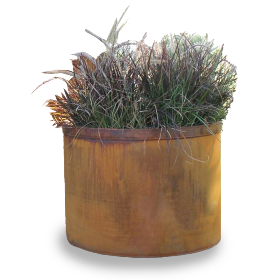 Round Cor-Ten Planters