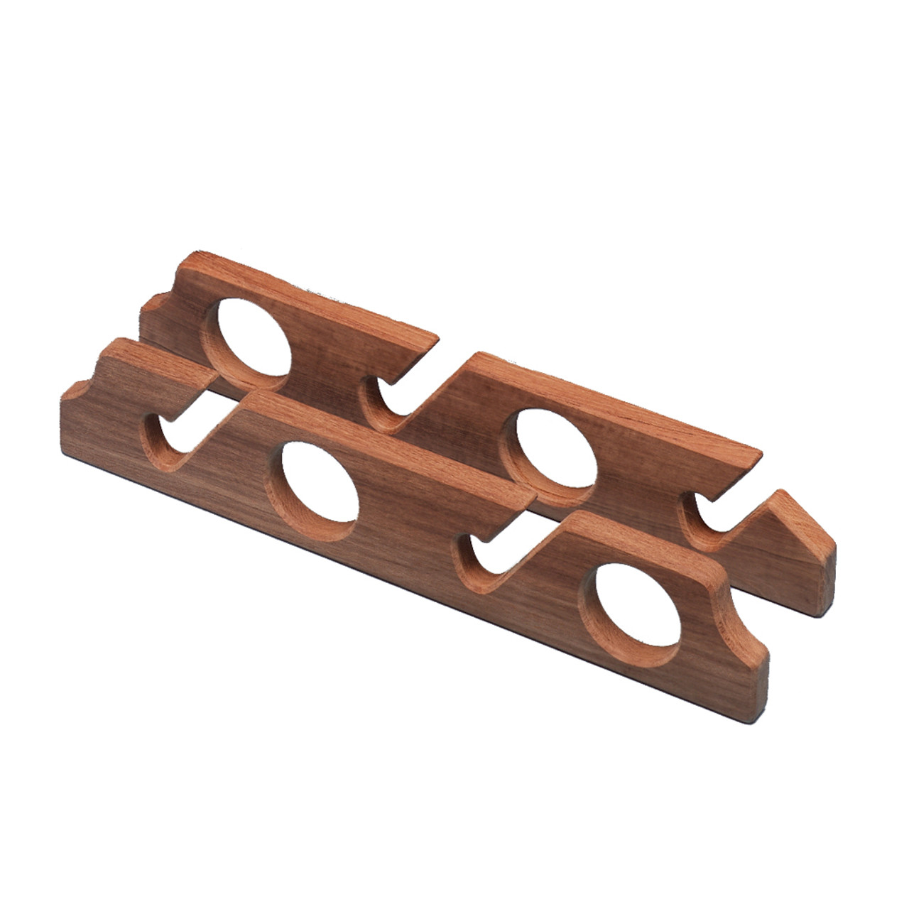  60612 Whitecap Teak Four-Rod Storage Rack Pair