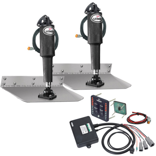 TT9X18I - Lenco 9" x 18" Standard Trim Tab Kit w/LED Indicator Switch Kit 12V