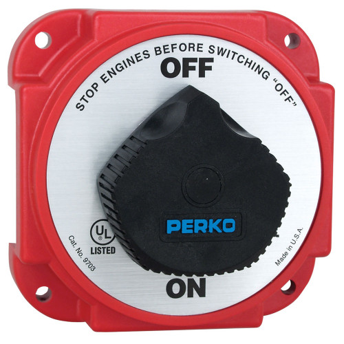 9703DP - Perko 9703DP Heavy Duty Battery Disconnect Switch w/ Alternator Field Disconnect