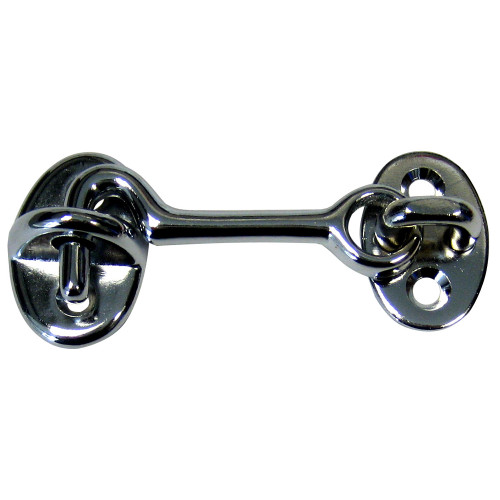 S-1401C - Whitecap Cabin Door Hook - CP/Brass - 2"