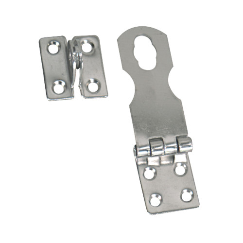 S-578C - Whitecap Fixed Safety Hasp - CP/Brass - 1" x 3"