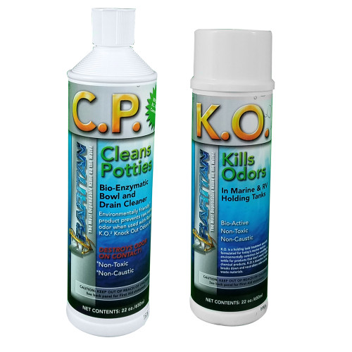 1PPOT - Raritan Potty Pack w/K.O. Kills Odors  C.P. Cleans Potties - 1 of Each - 22oz Bottles