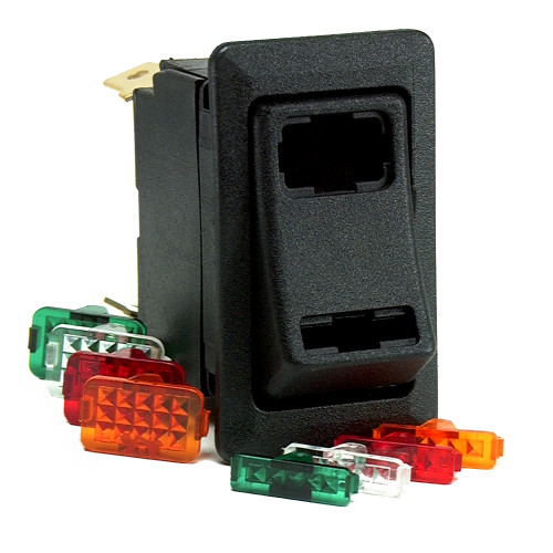 58328-103-BP - Cole Hersee Lighted Rocker Switch SPDT On-Off-On 4 Blade