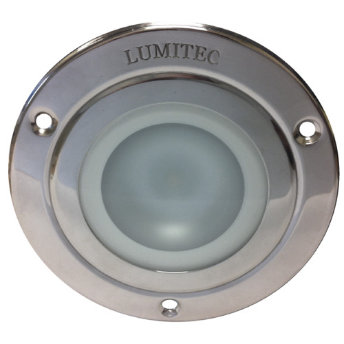 114118 - Lumitec Shadow - Flush Mount Down Light - Polished SS Finish - 3-Color Red/Blue Non Dimming w/White Dimming