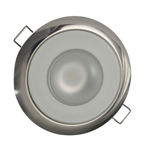 113117 - Lumitec Mirage Flush Mount Down Light Spectrum RGBW - Polished Bezel