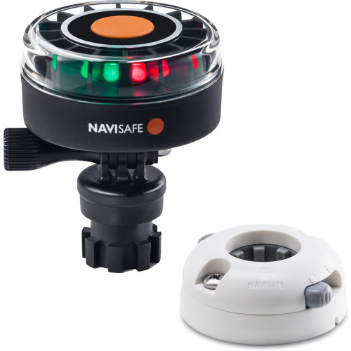 340KIT5 - Navisafe Navilight 2NM Tricolor w/Navimount Base &amp; Horizontal Mount - White