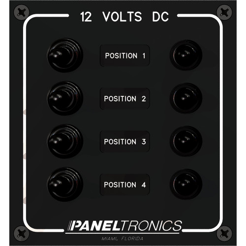 9960017B - Paneltronics Waterproof Panel - DC 4-Position Toggle Switch & Circuit Breaker