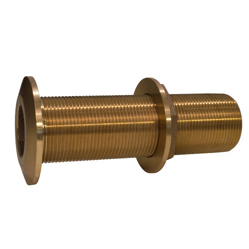 THXL-2000-W GROCO 2" Bronze Extra Long Thru-Hull Fitting w/Nut