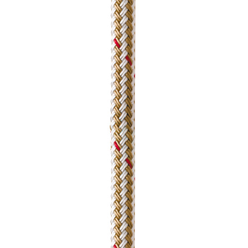 C5059-16-00035 New England Ropes 1/2" x 35' Nylon Double Braid Dock Line - White/Gold w/Tracer
