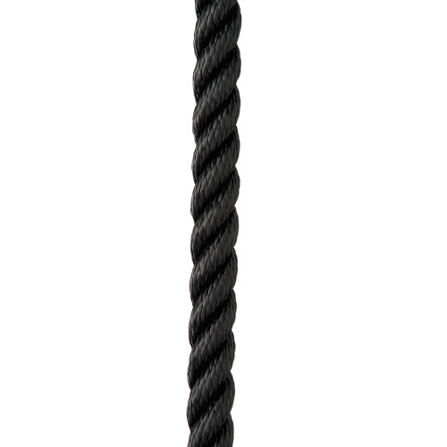 C6054-20-00025 New England Ropes 5/8" X 25' Premium Nylon 3 Strand Dock Line - Black