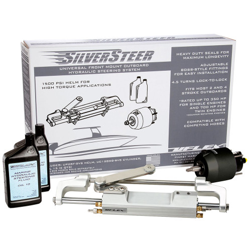SILVERSTEERXP1 Uflex SilverSteer Front Mount Outboard Hydraulic Steering System - UC130 V1