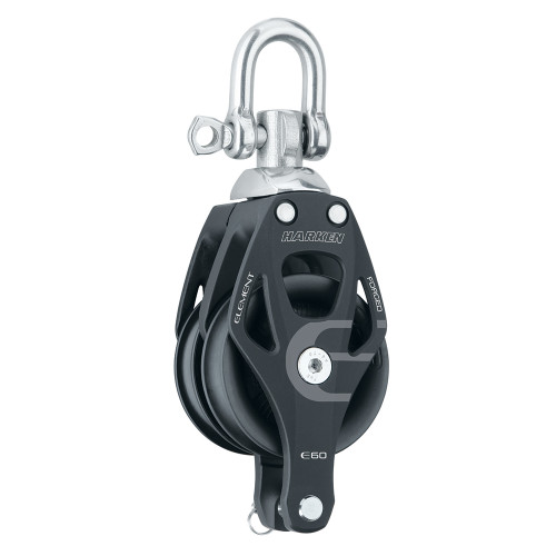 6270 Harken 60mm Double Aluminum Element Block w/Swivel & Becket