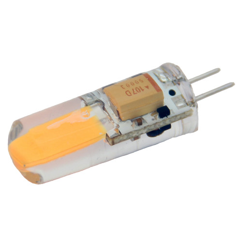 LLB-21KW-71-00 Lunasea Warm White G4 Bulb 2W 10-30VDC Bottom Pin Silicon Encapsulated