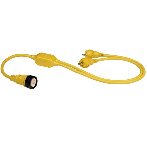 RY504-2-30 - Marinco RY504-2-30 50A Female to 2-30A Male Reverse "Y" Cable