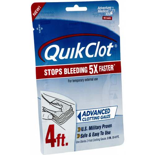 5020-0026 Adventure Medical QuickClot Gauze 3" x 4