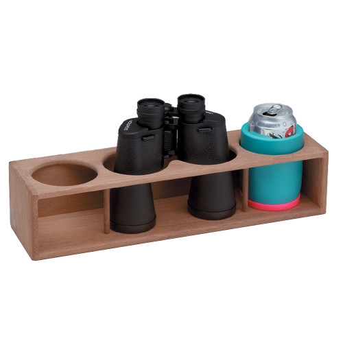 62634 - Whitecap Teak Four Insulated Drink/Binocular Rack