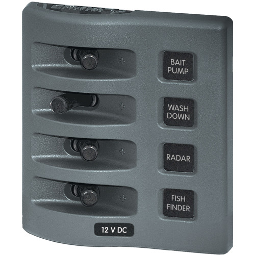 4305 - Blue Sea 4305 WeatherDeck&reg; 12V DC Waterproof Switch Panel - 4 Posistion