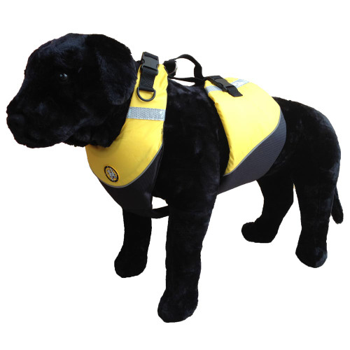 AK-1000-HV-S - First Watch Flotation Dog Vest - Hi-Visibility Yellow - Small