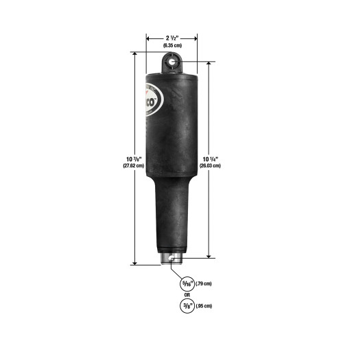 15058-001 - Lenco 101XDS Short Extreme Duty Actuator - 12V - 2-1/4" Stroke w/3/8" Hardware