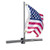 971 - Taylor Made 7/8"-1-1/4" SS Rail Mount 15" Tall Pulpit Staff FLAG NOT INCLUDED.