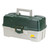 620306 - Plano 3-Tray Tackle Box w/Dual Top Access - Dark Green Metallic/Off White