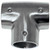 6143C - Whitecap 1" O.D. 90&#176; SS Tee Rail Fitting